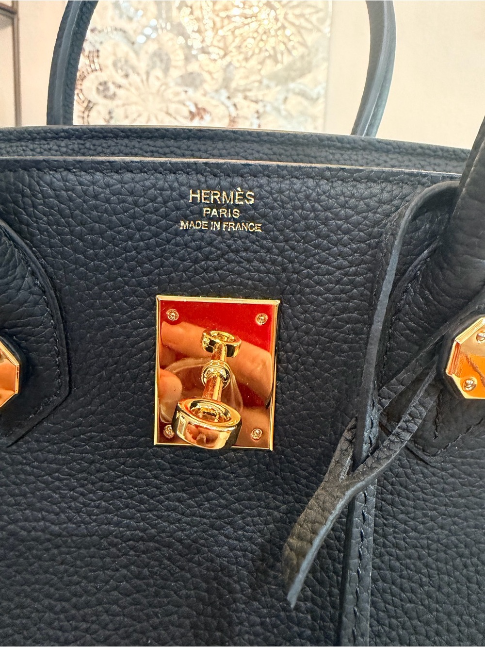 Luxury Black Leather Top-Handle Bag - Picture 4 of 7